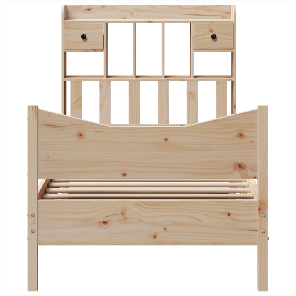 Bed Frame without Mattress 75x190 cm Small Single Solid Wood Pine