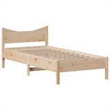 Bed Frame without Mattress 75x190 cm Small Single Solid Wood Pine