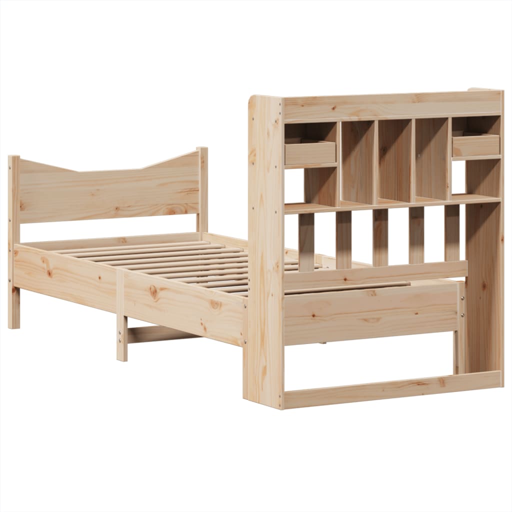 Bed Frame without Mattress 75x190 cm Small Single Solid Wood Pine