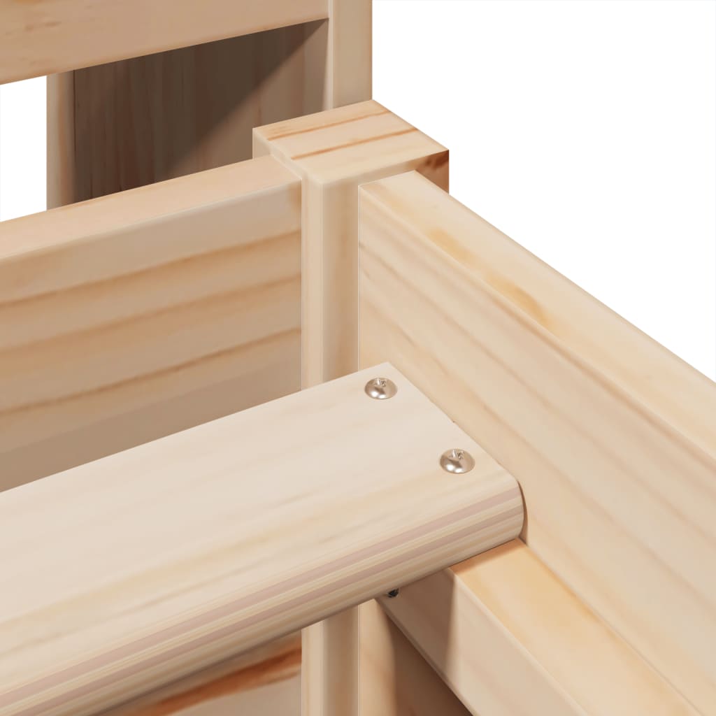 Bed Frame without Mattress 75x190 cm Small Single Solid Wood Pine