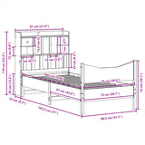 Bed Frame without Mattress 75x190 cm Small Single Solid Wood Pine