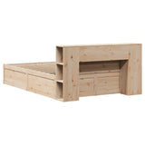 Bed Frame without Mattress 120x190 cm Small Double Solid Wood Pine