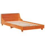 Bed Frame without Mattress Wax Brown 75x190 cm Small Single Solid Wood Pine