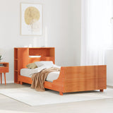 Bed Frame without Mattress Wax Brown 75x190 cm Small Single Solid Wood Pine