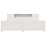 Bed Frame without Mattress White 200x200 cm Solid Wood Pine