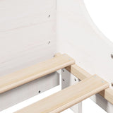 Bed Frame without Mattress White 200x200 cm Solid Wood Pine