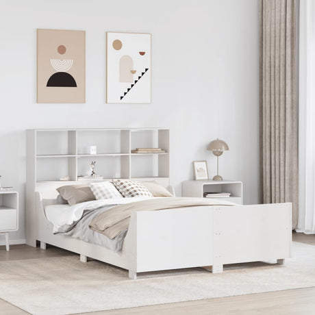 Bookcase Bed Without Mattress Solid Wood