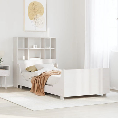 Bookcase Bed Without Mattress Solid Wood
