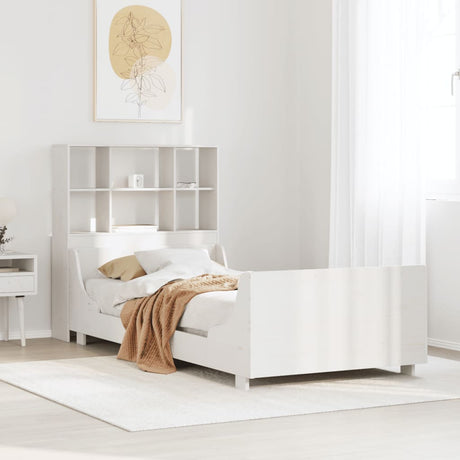 Bookcase Bed Without Mattress Solid Wood
