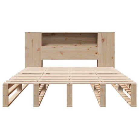 Bookcase Bed Without Mattress King Size Solid Wood