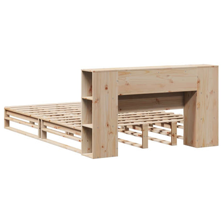 Bookcase Bed Without Mattress King Size Solid Wood