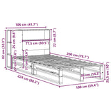 Bookcase Bed Without Mattress Solid Wood