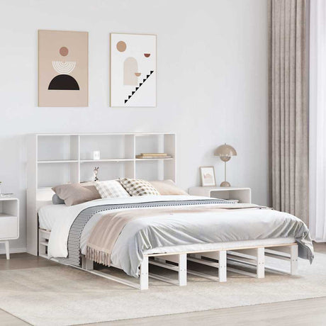 Bookcase Bed Without Mattress Solid Wood