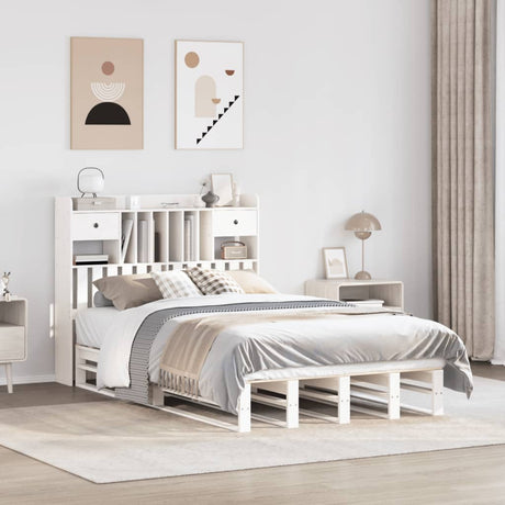 Bookcase Bed Without Mattress Solid Wood Pine