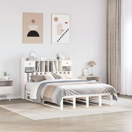 Bookcase Bed Without Mattress Solid Wood Pine