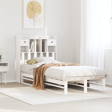 Bookcase Bed Without Mattress Solid Wood Pine