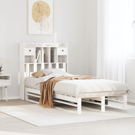 Bookcase Bed Without Mattress Solid Wood Pine