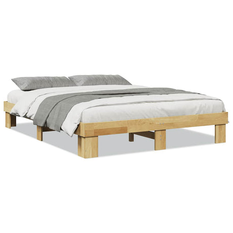 Bed Frame Without Mattress Solid Wood Oak