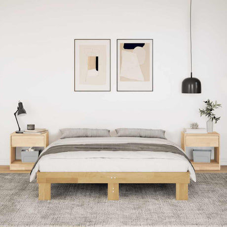 Bed Frame Without Mattress Solid Wood Oak