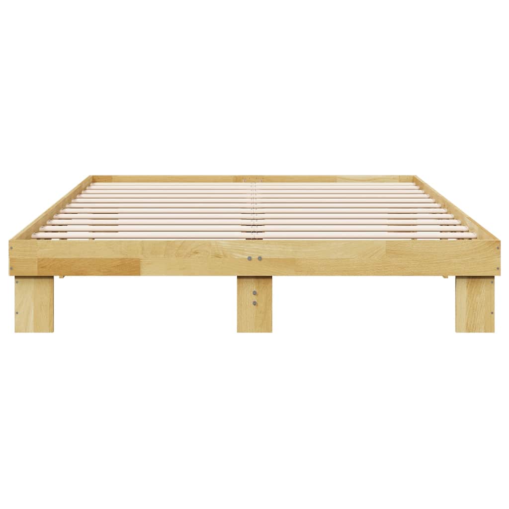Bed Frame Without Mattress Solid Wood Oak