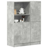 2 Piece Kitchen Cabinet Set Engineered Wood