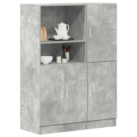 2 Piece Kitchen Cabinet Set Engineered Wood