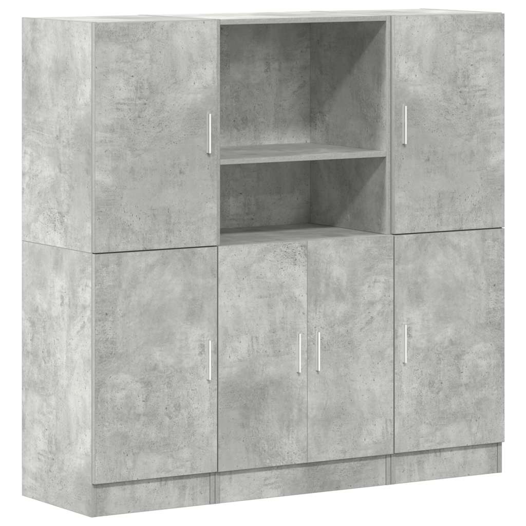 3 Piece Kitchen Cabinet Set Engineered Wood