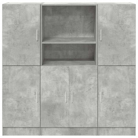 3 Piece Kitchen Cabinet Set Engineered Wood