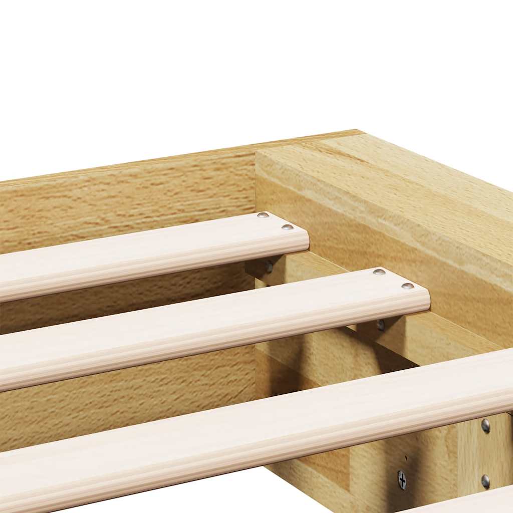 Bed Frame without Mattress 120x200 cm Solid Wood Oak