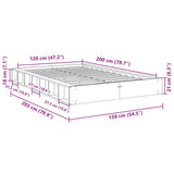 Bed Frame without Mattress 120x200 cm Solid Wood Oak