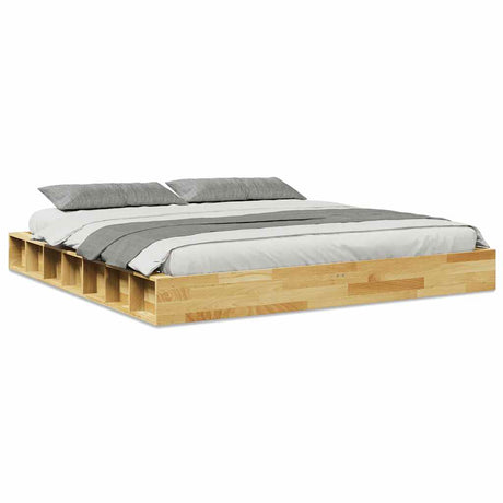Bed Frame Without Mattress Solid Wood Oak