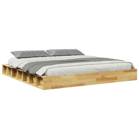 Bed Frame Without Mattress Solid Wood Oak