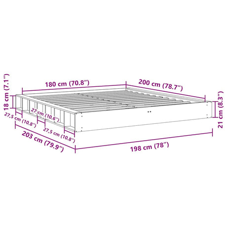 Bed Frame Without Mattress Solid Wood Oak