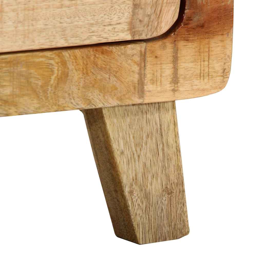 Bedside Cabinet 40X32X46 Cm Solid Wood Rough Mango