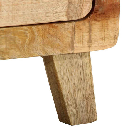 Bedside Cabinet 40X32X46 Cm Solid Wood Rough Mango
