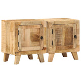 Bedside Cabinet 40X32X46 Cm Solid Wood Rough Mango