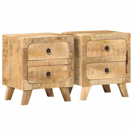 Bedside Cabinet 2 Pcs 40X32X46 Cm Solid Wood Reclaimed