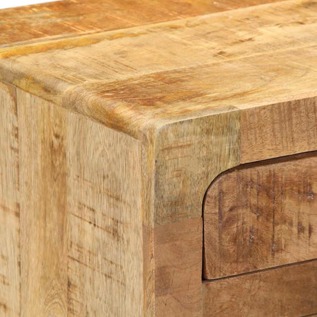 Bedside Cabinet 37X32X50 Cm Solid Wood Rough Mango