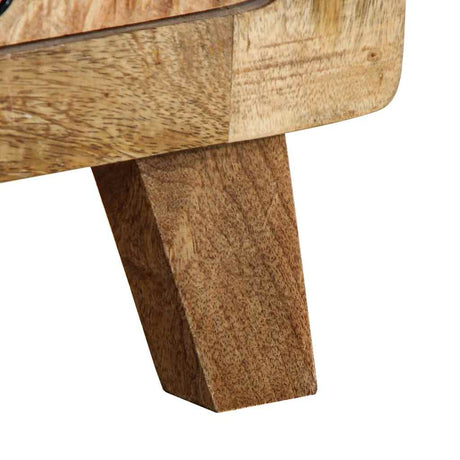 Bedside Cabinet 37X32X50 Cm Solid Wood Rough Mango