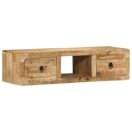 Wall-Mounted Tv Cabinet 100X32X25 Cm Solid Wood Rough Mango