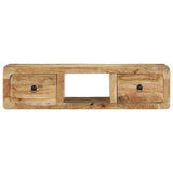 Wall-Mounted Tv Cabinet 100X32X25 Cm Solid Wood Rough Mango
