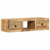 Wall-Mounted Tv Cabinet 100X32X25 Cm Solid Wood Rough Mango