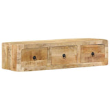 Wall-Mounted Tv Cabinet 100X32X25 Cm Solid Wood Reclaimed