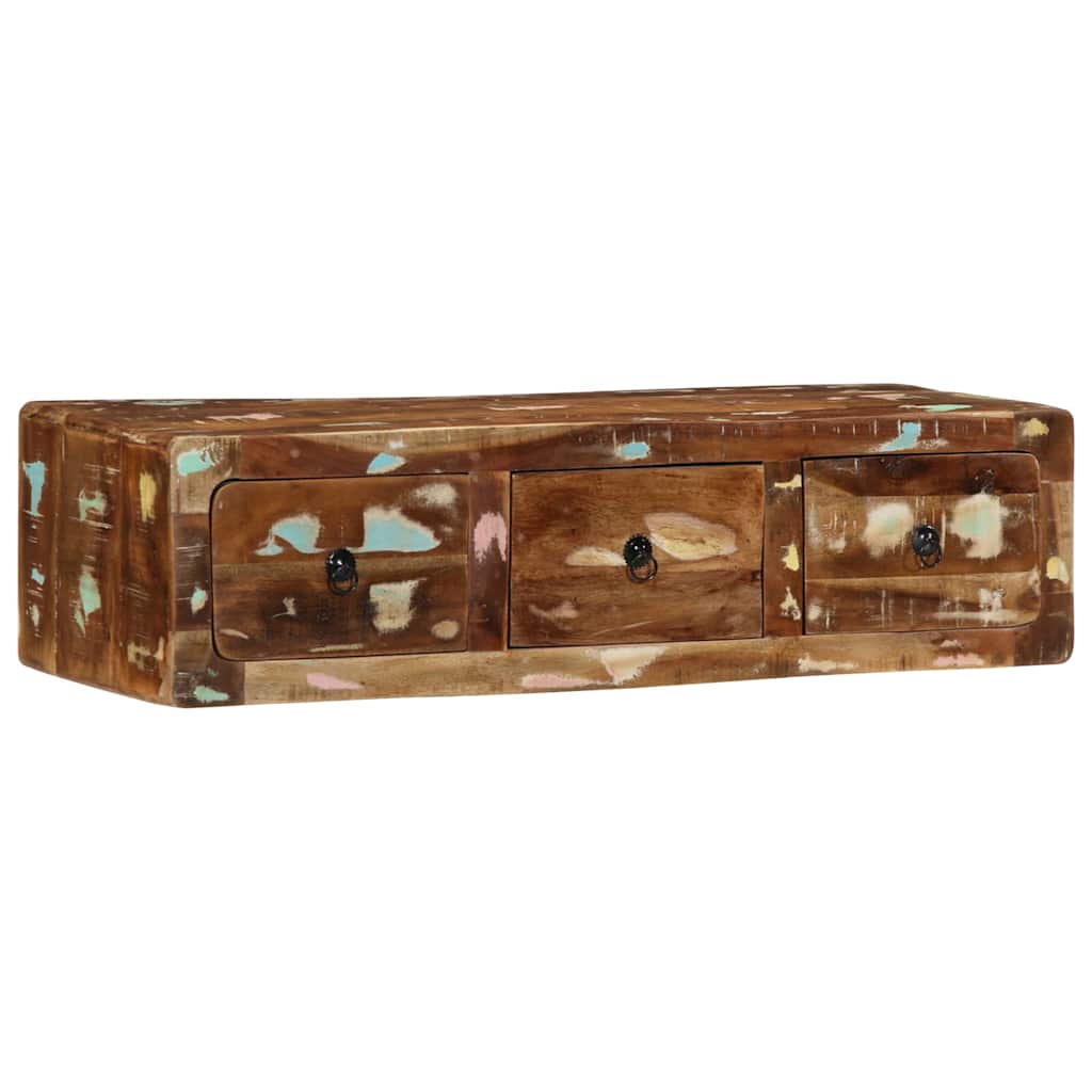 Wall-Mounted Tv Cabinet 100X32X25 Cm Solid Wood Reclaimed
