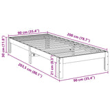 Bed Frame Without Mattress Solid Wood Pine