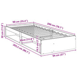 Day Bed Without Mattress Solid Wood Pine