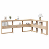 Bookcase Headboard L-Shaped 180 Cm Solid Wood Pine