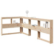 Bookcase Headboard L-Shaped 180 Cm Solid Wood Pine