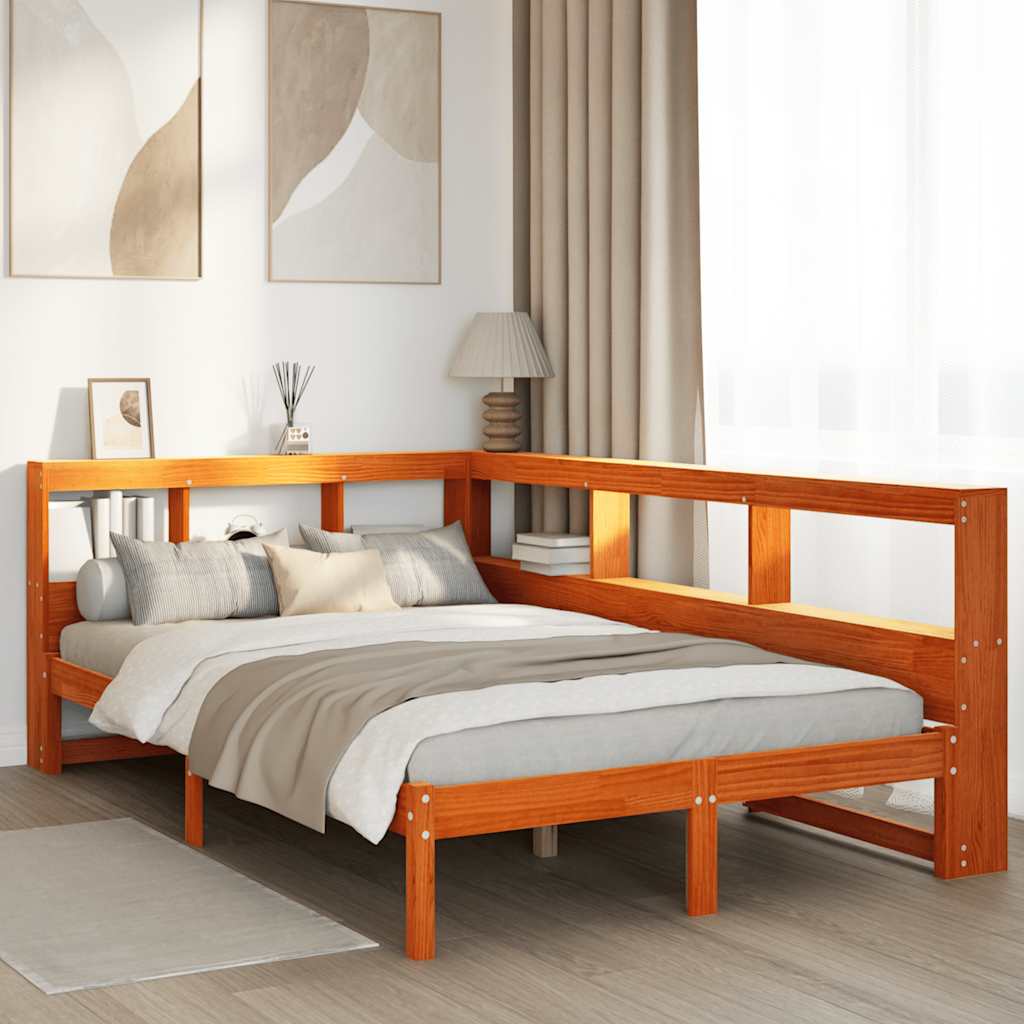 Bookcase Bed Without Mattress Small Single Solid Wood Pine