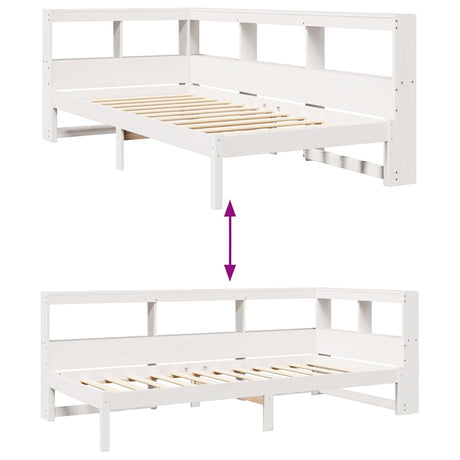 Bookcase Bed Without Mattress Small Single Solid Wood Pine